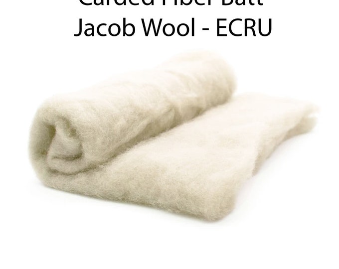 Jacob Fiber Carded Fiber Batt - Jacob Wool - ECRU - 7 Oz - Etsy