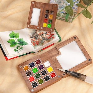 Pochade Box for Plein Air Painting, Oil Painting Box, Gift for Artists, Solid Wood Paint Box, Gouache painting pallet ,Best Gift