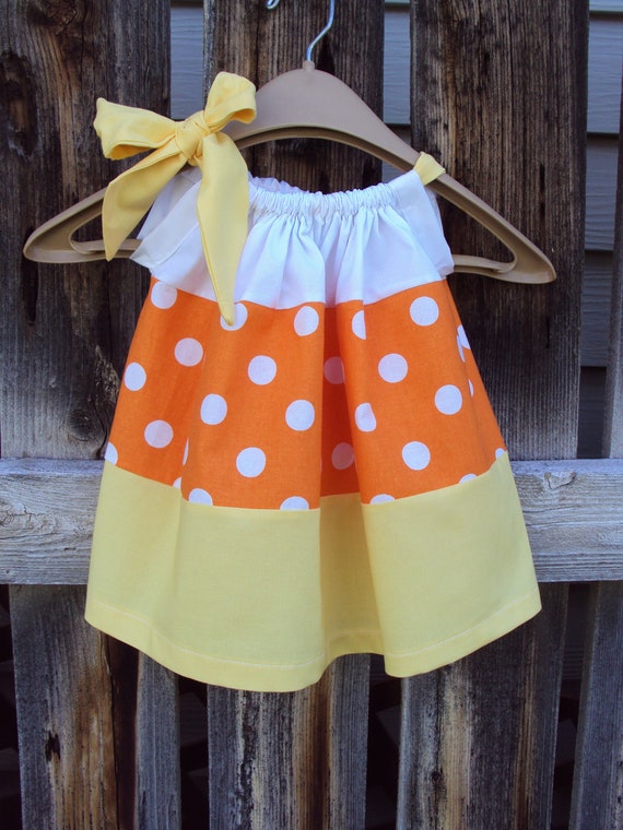 Items similar to Candy Corn Dress...Sizes: Newborn to 4T on Etsy