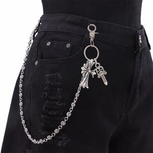 Cross Wallet Chain ,Jeans Chain,Gothic Pants Chain,Biker Wallet Chain,Handmade Wallet Chain,Punk Wallet Chain