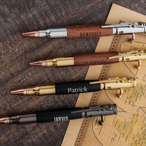 Custom Engraved Bullet Pens Set Personalized Bolt-Action Rifle Pen Police Academy Graduation Gift New Police Officer Gift Groomsmen Gift