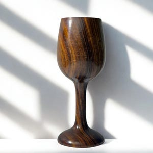 Narang Craft & Decor Wooden Wine Glass | Handcrafted Natural Wood Wine Goblet for Rustic Dining and Gifting