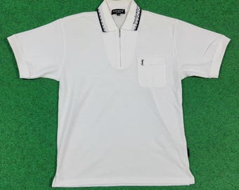 Vintage Yves Saint Laurent Polo YSL Quarter Zip