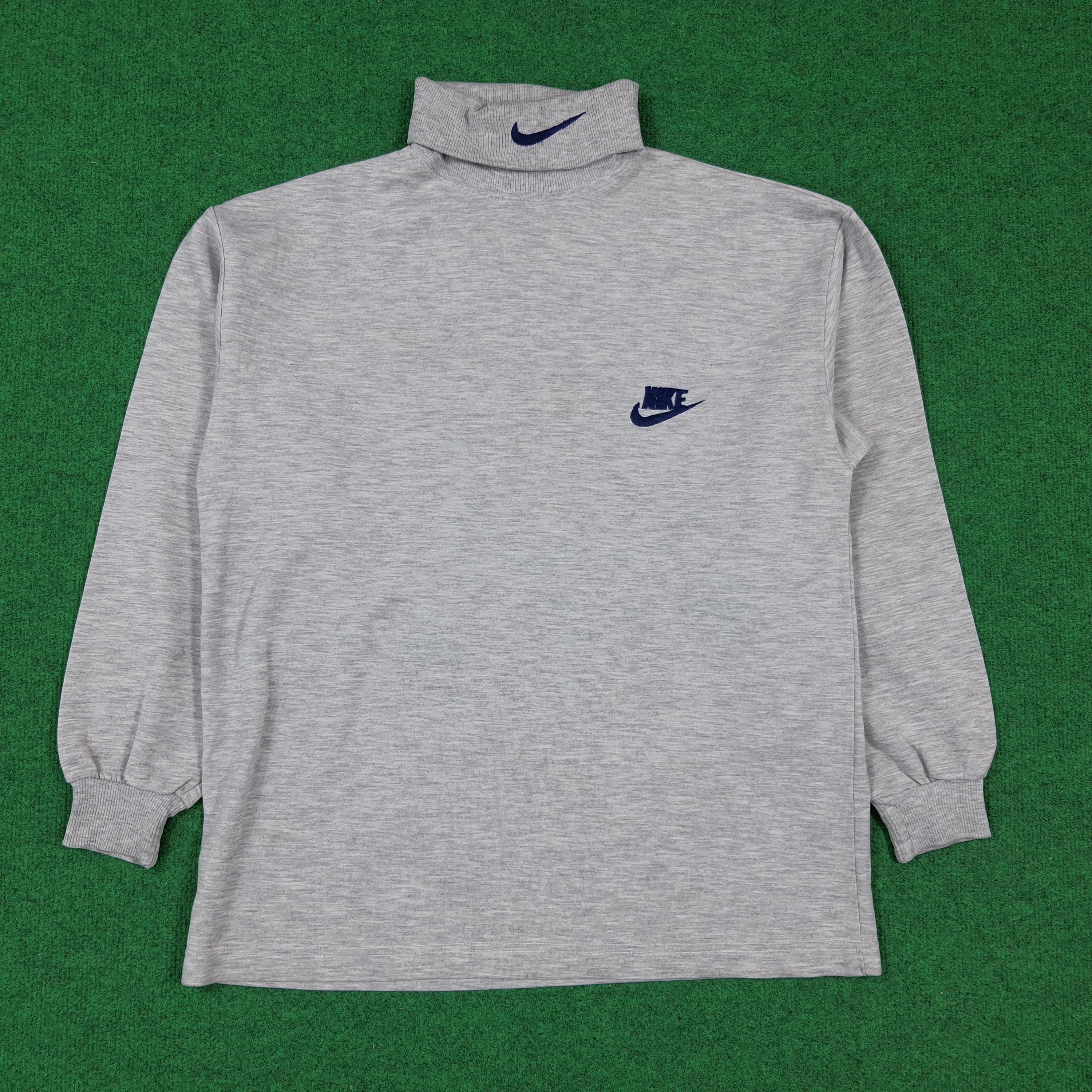 Vintage 90s Nike Center Swoosh Turtleneck Sweatshirt - Etsy