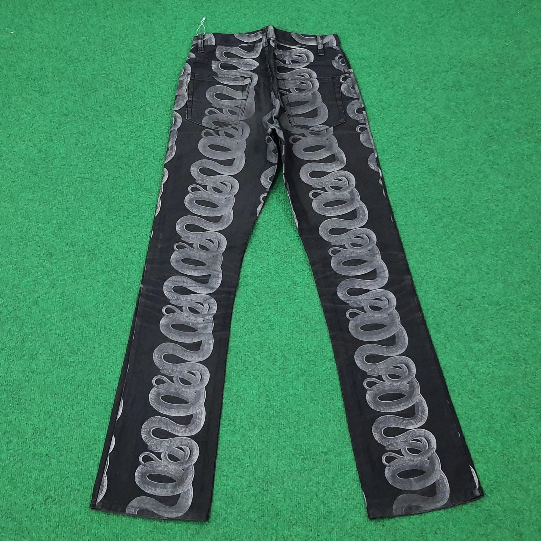 パンツ hysteric glamour snake flare pants Vintage Hysteric Glamour Snake Motif Graphic Denim - Etsy