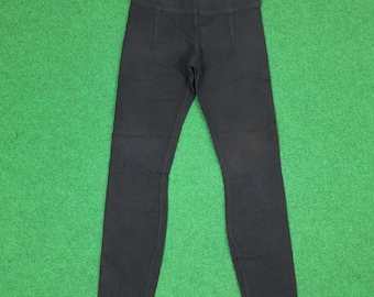 Vintage Helmut Lang Black High Waisted Stretch Legging Pants