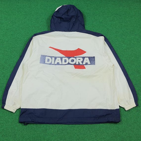 Diadora, Vintage 90s Diadora Retro Windbreaker Anorak Jacket