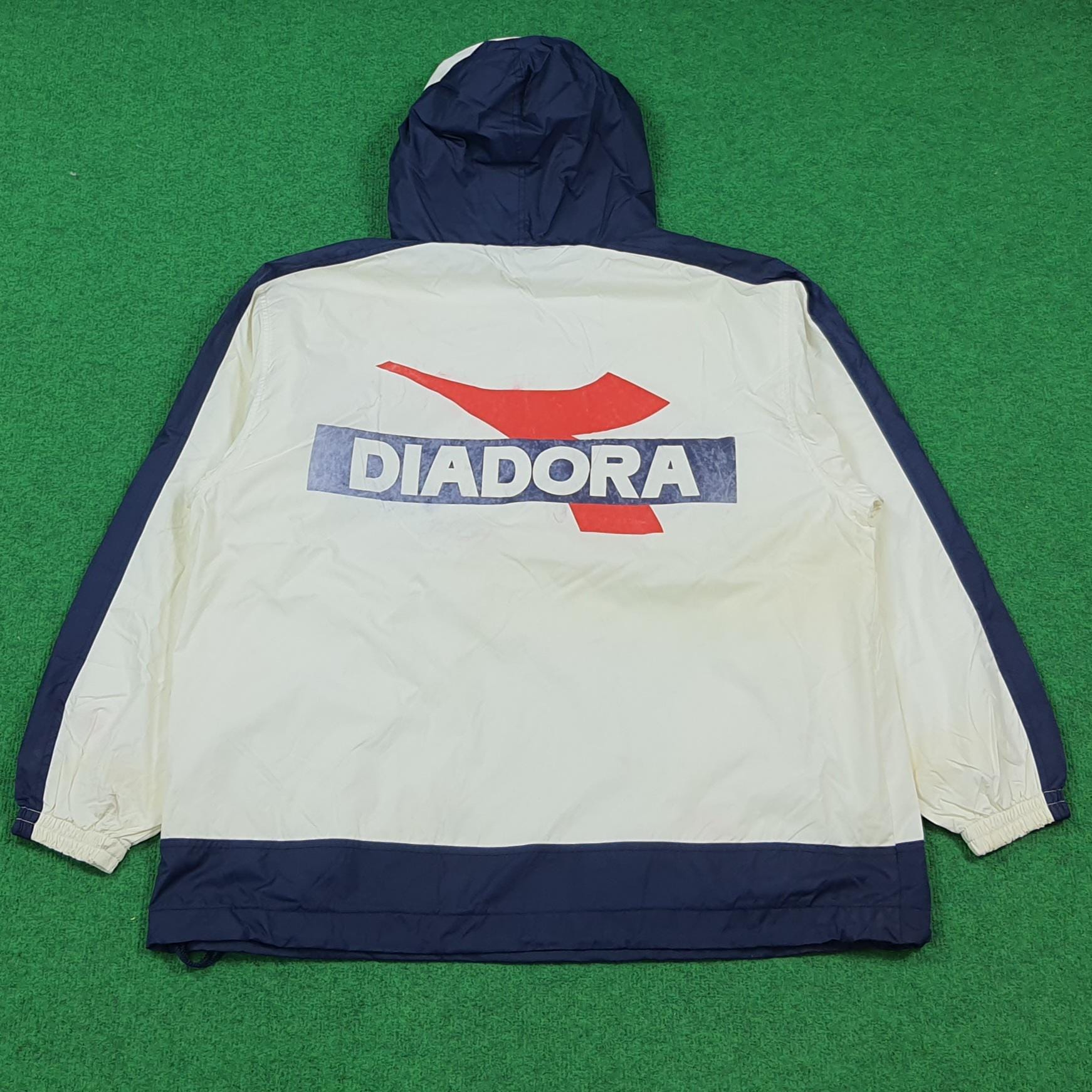Diadora, Vintage 90s Diadora Retro Windbreaker Anorak Jacket