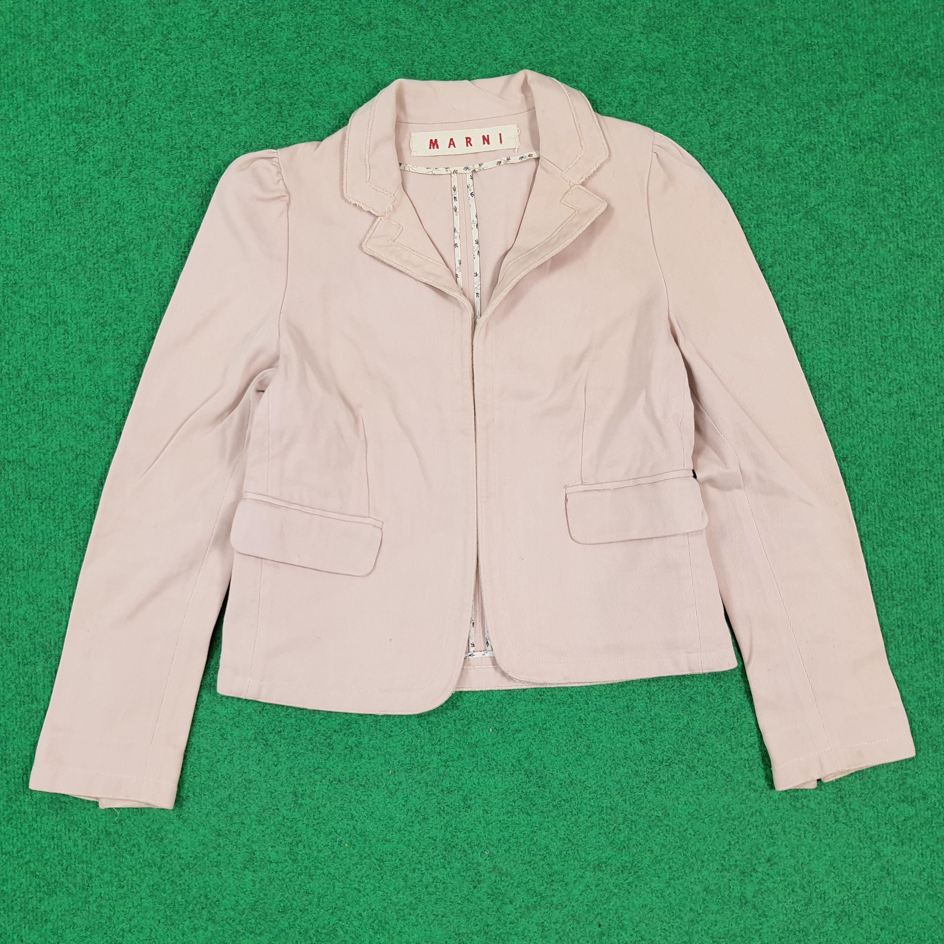 Marni, Vintage Marni Italian Pink Cropped Cotton Blazer Jacket