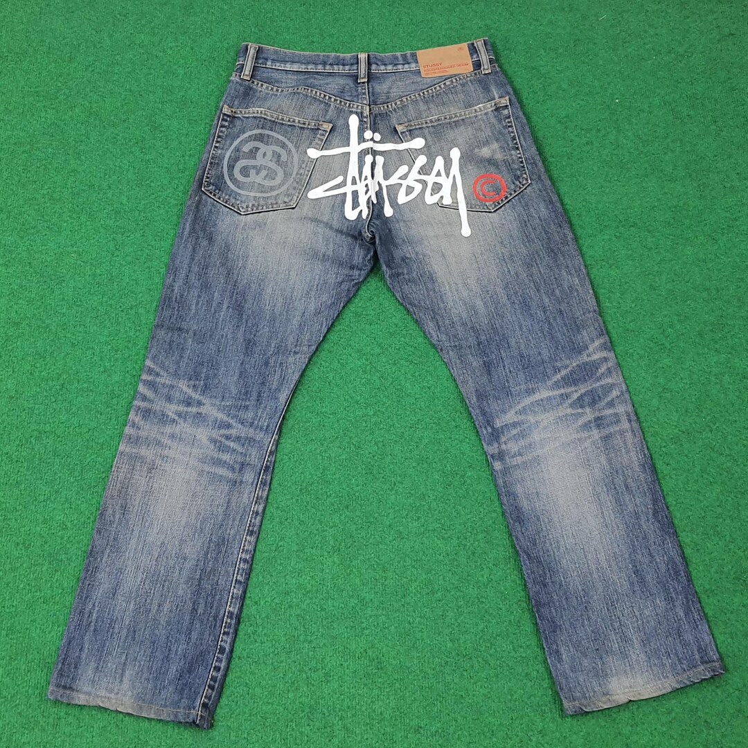 Vintage Stussy Streetwear Custom Logo Jeans - Etsy