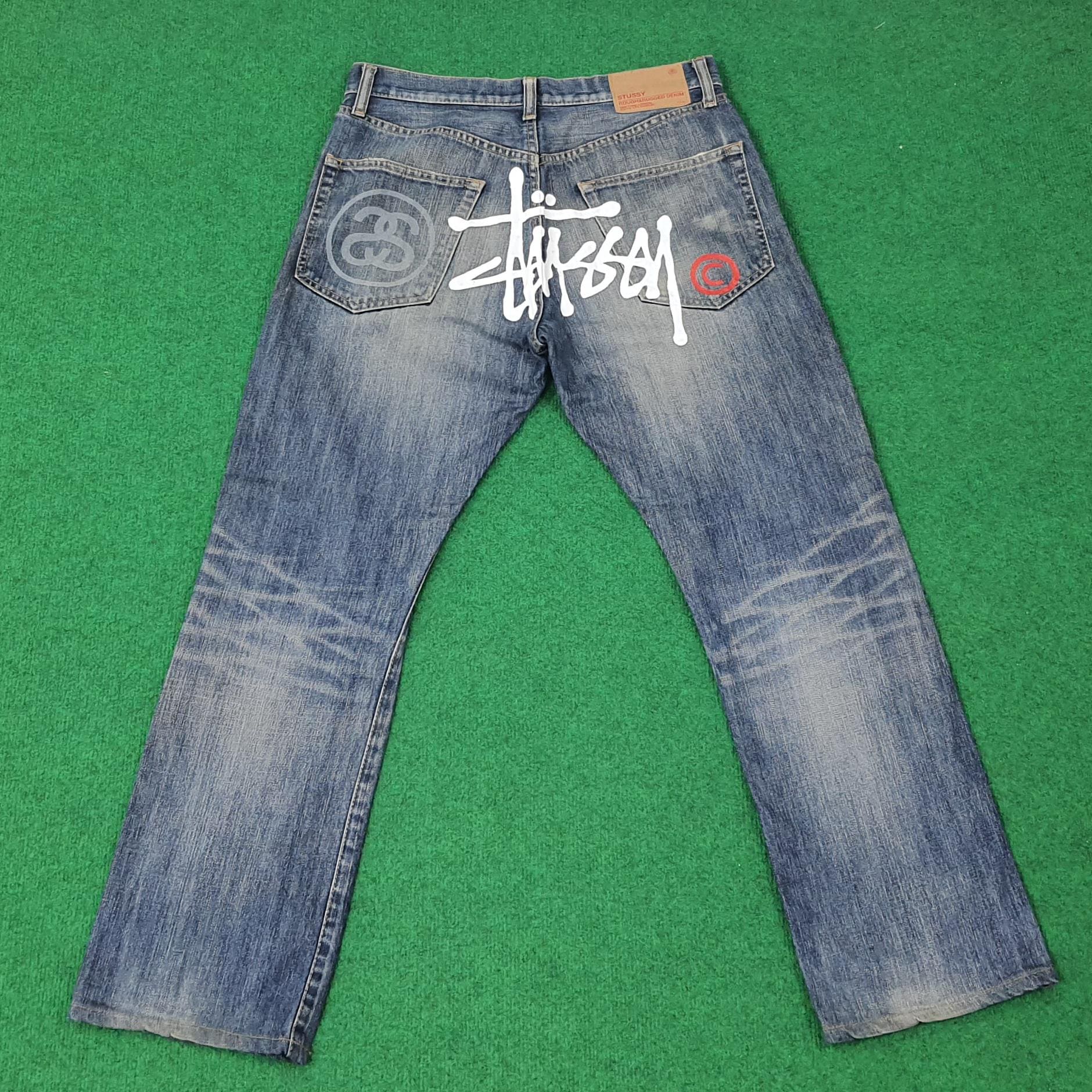 Vintage Stussy Streetwear Custom Logo Jeans - Etsy