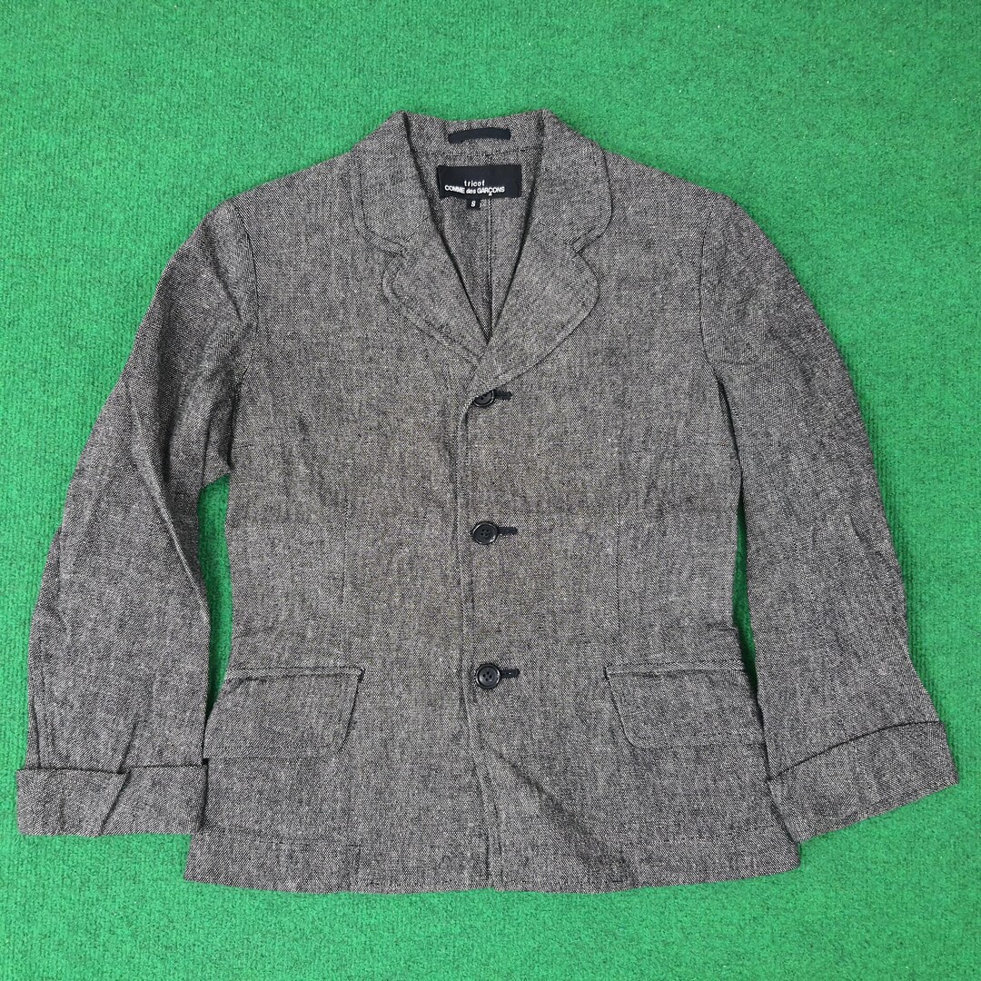 ジャケット・アウター A/W2001 comme des garcons tricot coat tricot COMME des GARCONS Reversible Houndstooth Jacket Brown M (K