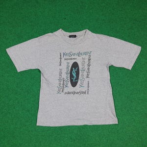 Ysl Logo T Shirt - Etsy