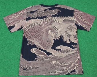 Vintage Ryuzakura Japan Phoenix Sukajan Style Tshirt