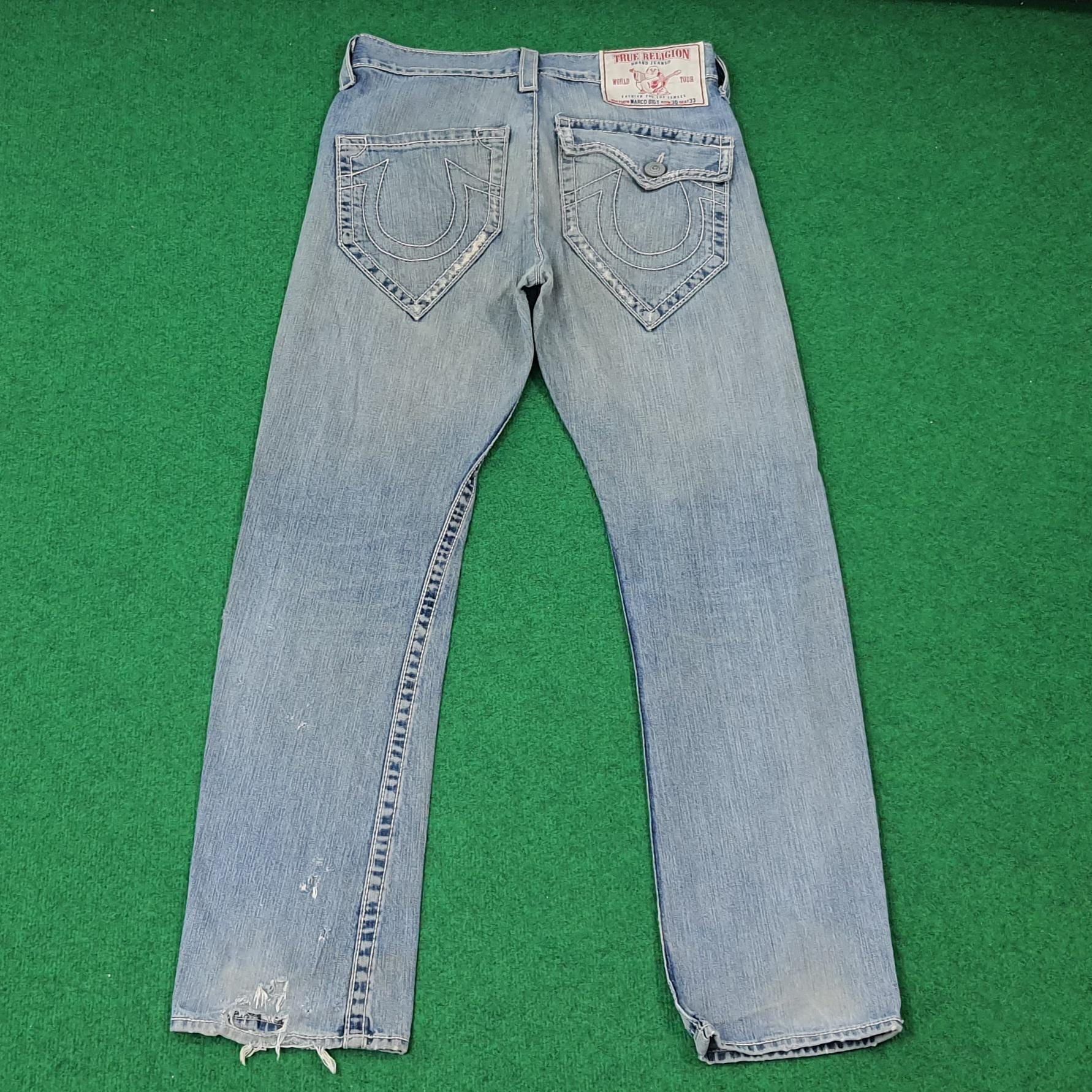 Vintage True Religion Marco Big T Distressed Jeans - Etsy