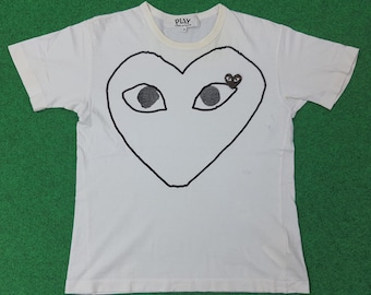 Vintage Comme Des Garcons PLAY-shirt met hartlogo