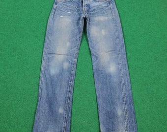 ヴィンテージ 90年代 501 E セルビッジ ダメージ加工デニムジーンズ 日本製