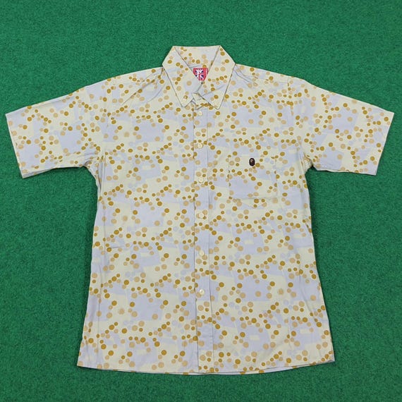 Bape, Vintage A Bathing Ape Nigo Era Polka Dot Button Up Shirt