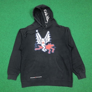 Vintage Keith Haring x Alien Workshop Angel Dog Art Hoodie