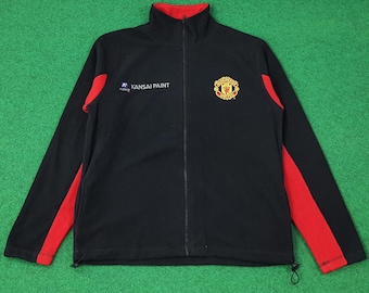 Nike Manchester United Track Jacket Red White Black Full Zip Size