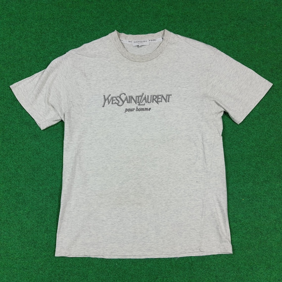 Yves Saint Laurent Tシャツ ロゴ ホワイト　ヴィンテージ Vintage Yves Saint Laurent YSL Designer Tshirt - Etsy