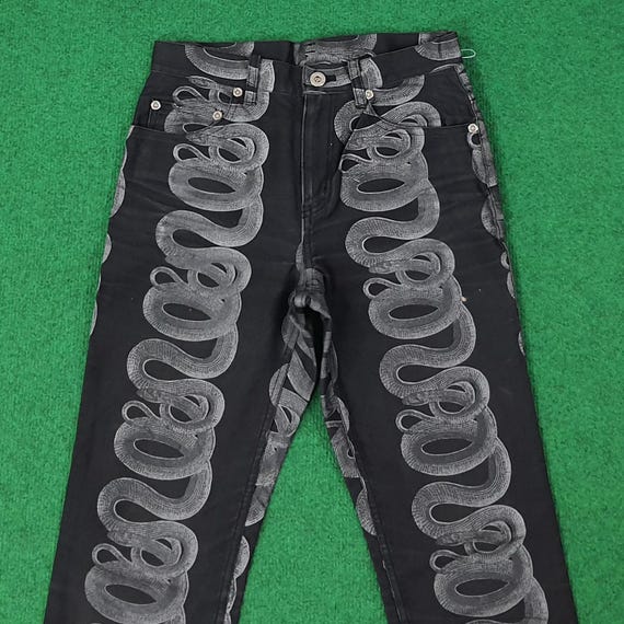 Vintage Hysteric Glamour Snake Motif Graphic Denim - Etsy