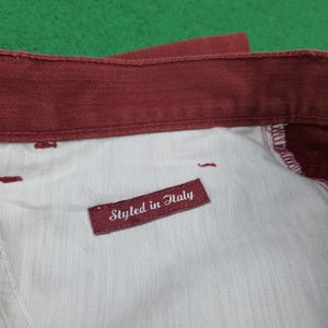 Vintage Rare FERRARI x FILA Red Denim Pants Italy image 11