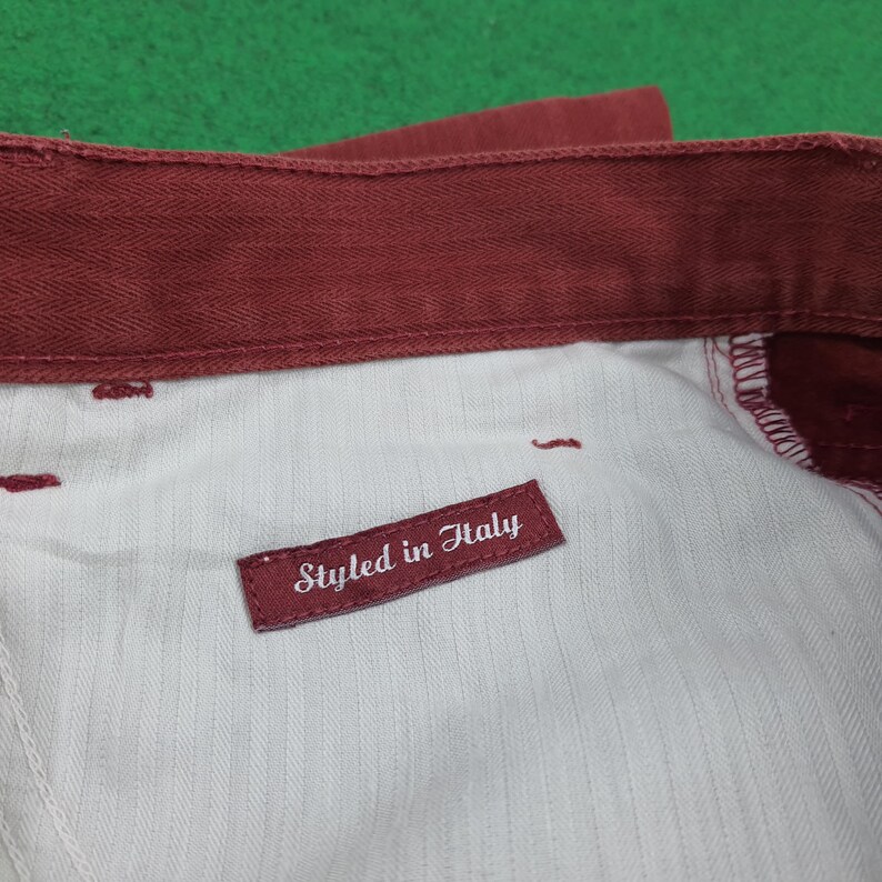 Vintage Rare FERRARI x FILA Red Denim Pants Italy image 11