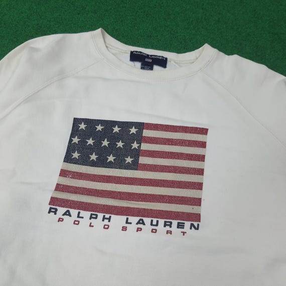 Vintage Ralph Lauren Polo Sport American Flag Sweatshirt - Etsy