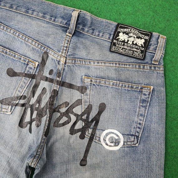 Stussy ステューシー Rough & Rugged Denim ジーンズ Vintage Stussy Rough N Rugged Denim Custom Logo Jeans - Etsy