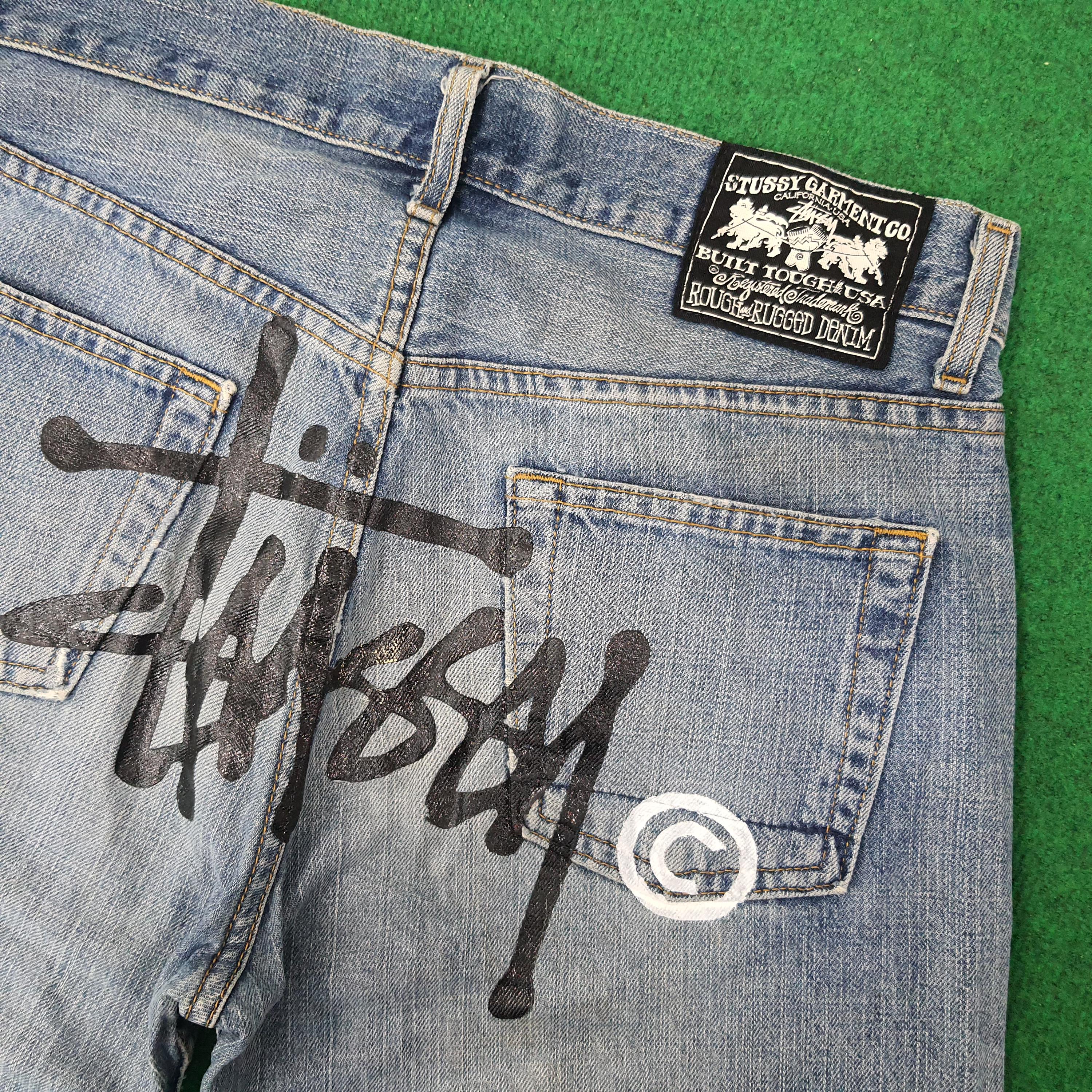 Vintage Stussy Rough N Rugged Denim Custom Logo Jeans - Etsy