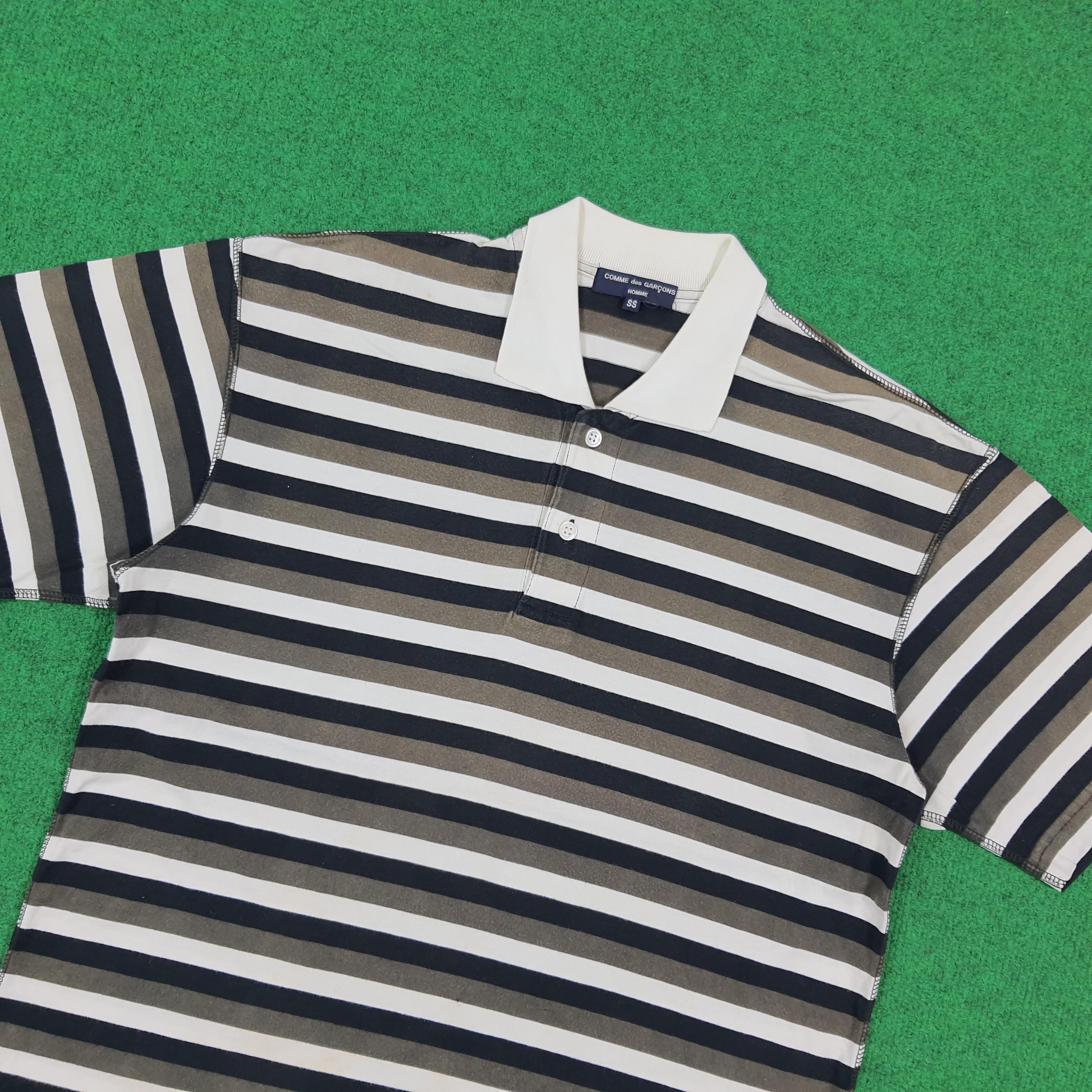 Vintage Comme Des Garcons Homme Striped Polo Shirt - Etsy