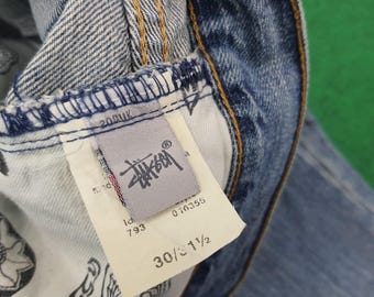 Vintage Stussy Rough N Rugged Denim Custom Logo Jeans - Etsy