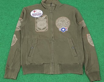Vintage Avirex Corp Aerospace Zipper Sweatshirt