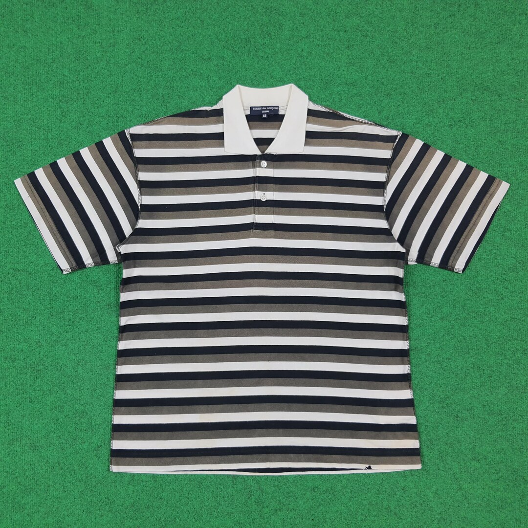 Vintage Comme Des Garcons Homme Striped Polo Shirt - Etsy