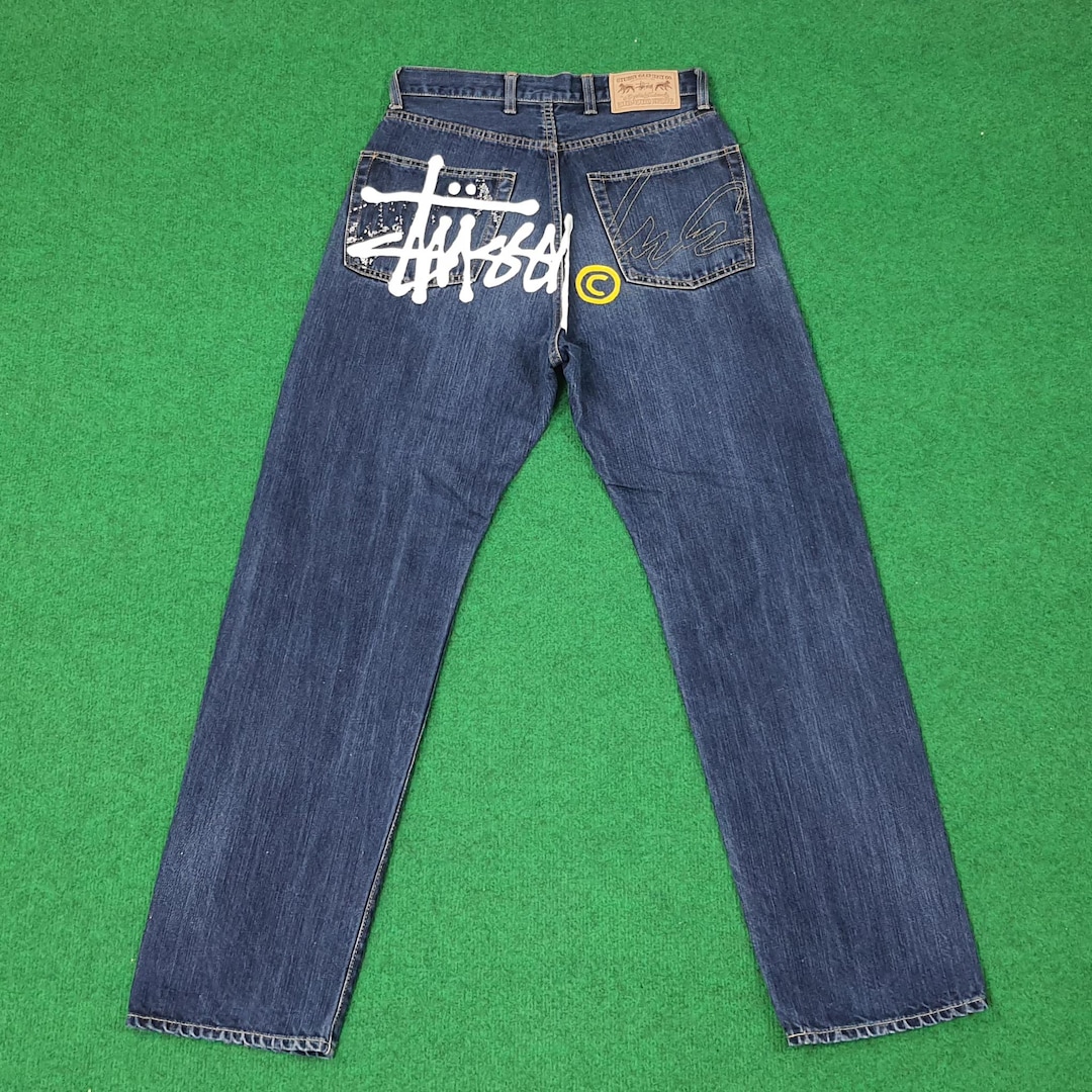 vintage stussy futura design pants blue 【公式通販】