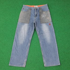 Vintage Karakuri Tamashii Japan Style Traditional Embroidery Jeans