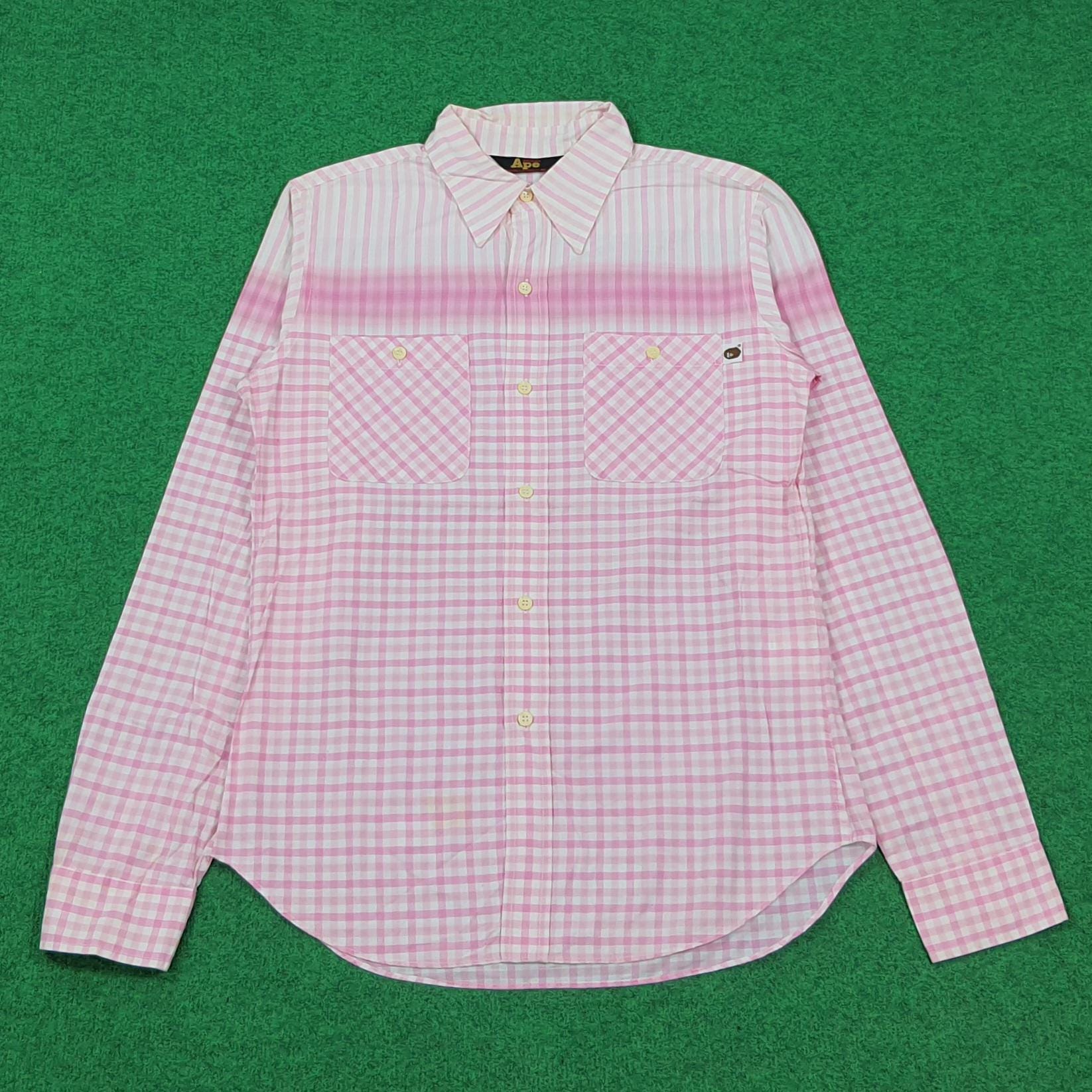 Bape, Vintage A Bathing Ape Obre Gingham Checkered Shirt