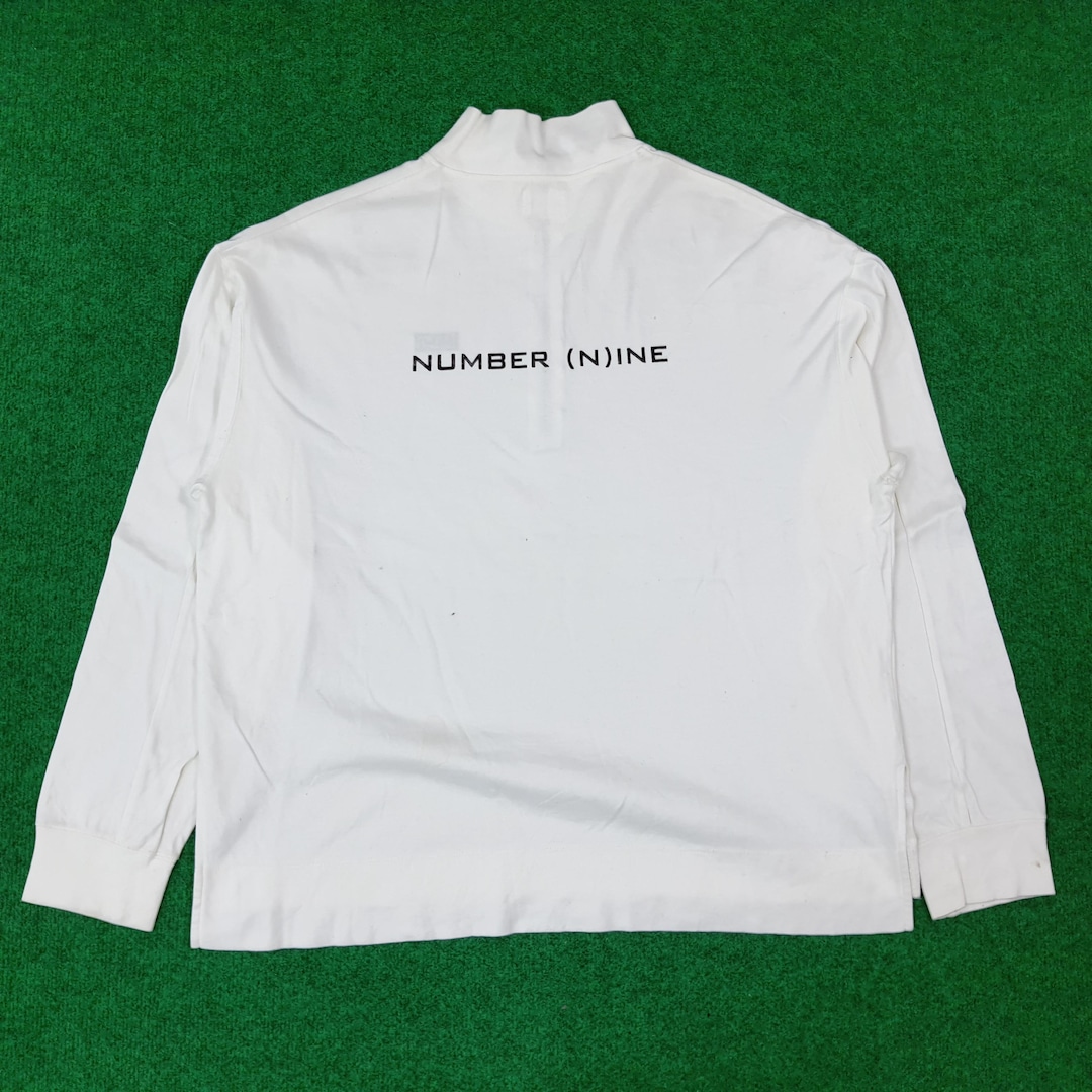 古着NINE  Vintage Number Nine Japan Half Zip Mock Neck Tshirt - Etsy