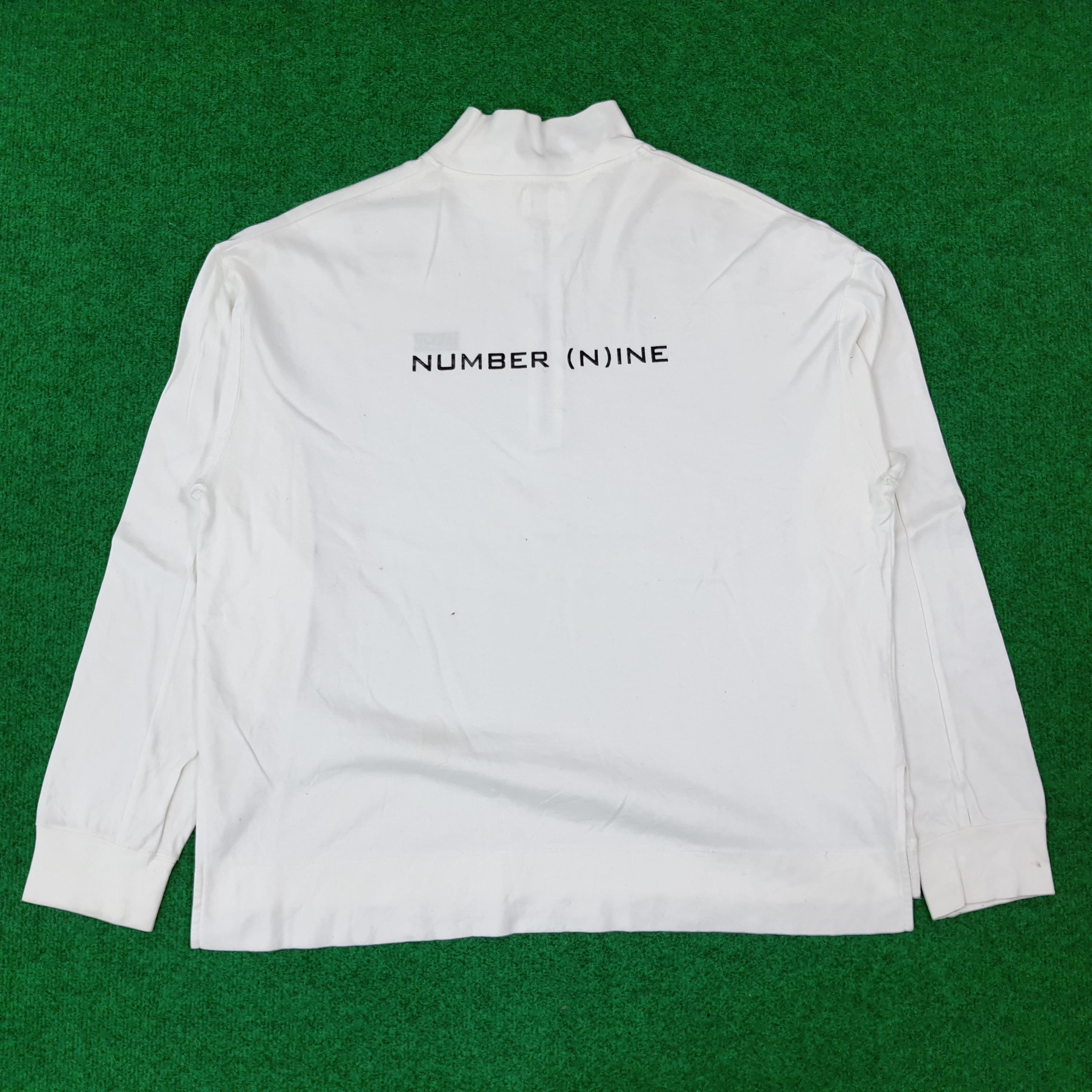 古着NINE  Vintage Number Nine Japan Half Zip Mock Neck Tshirt - Etsy