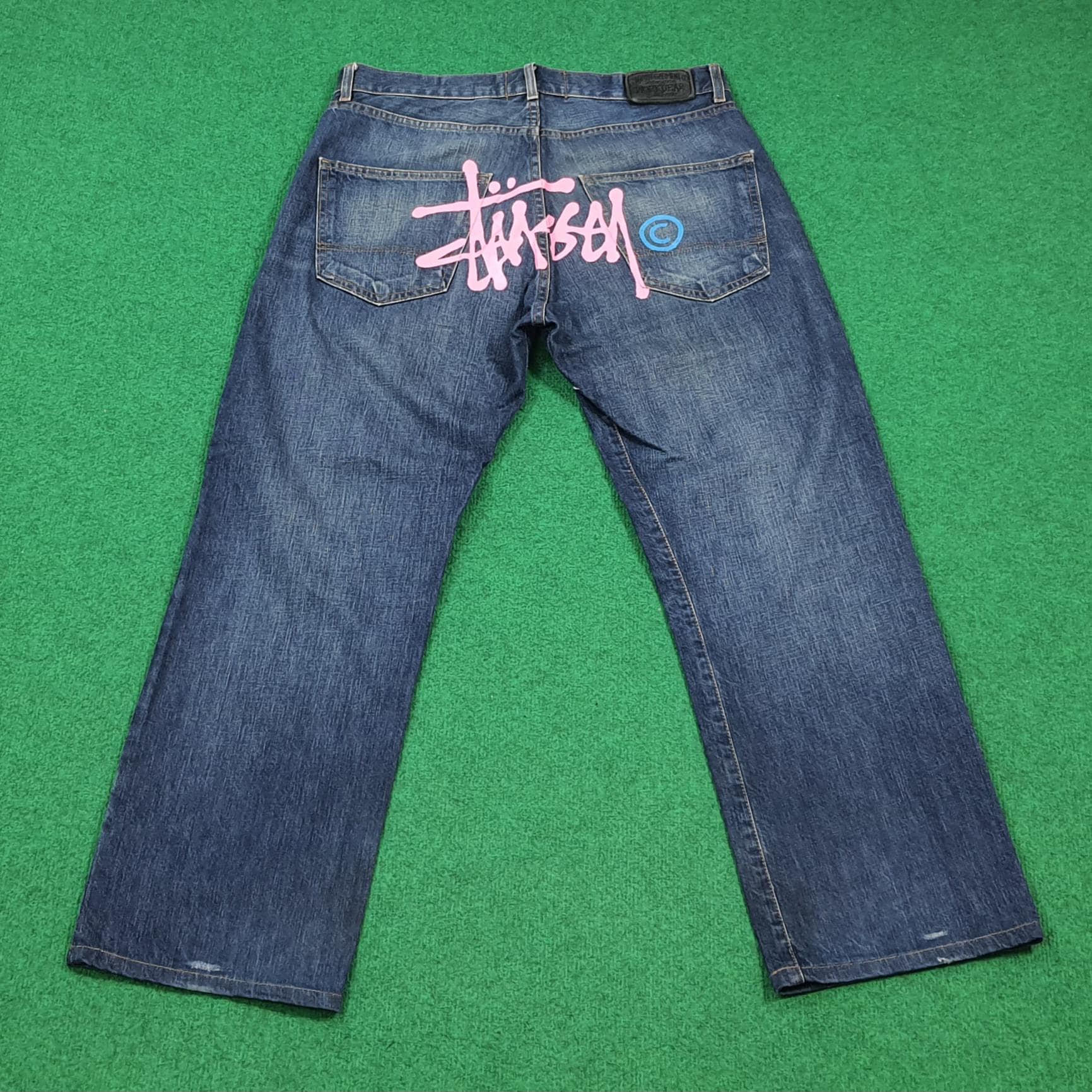 Stussy Custom Jeans - Etsy