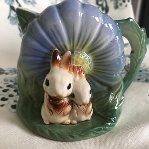 Vintage Hornsea Rabbits and Flower Cream Jug