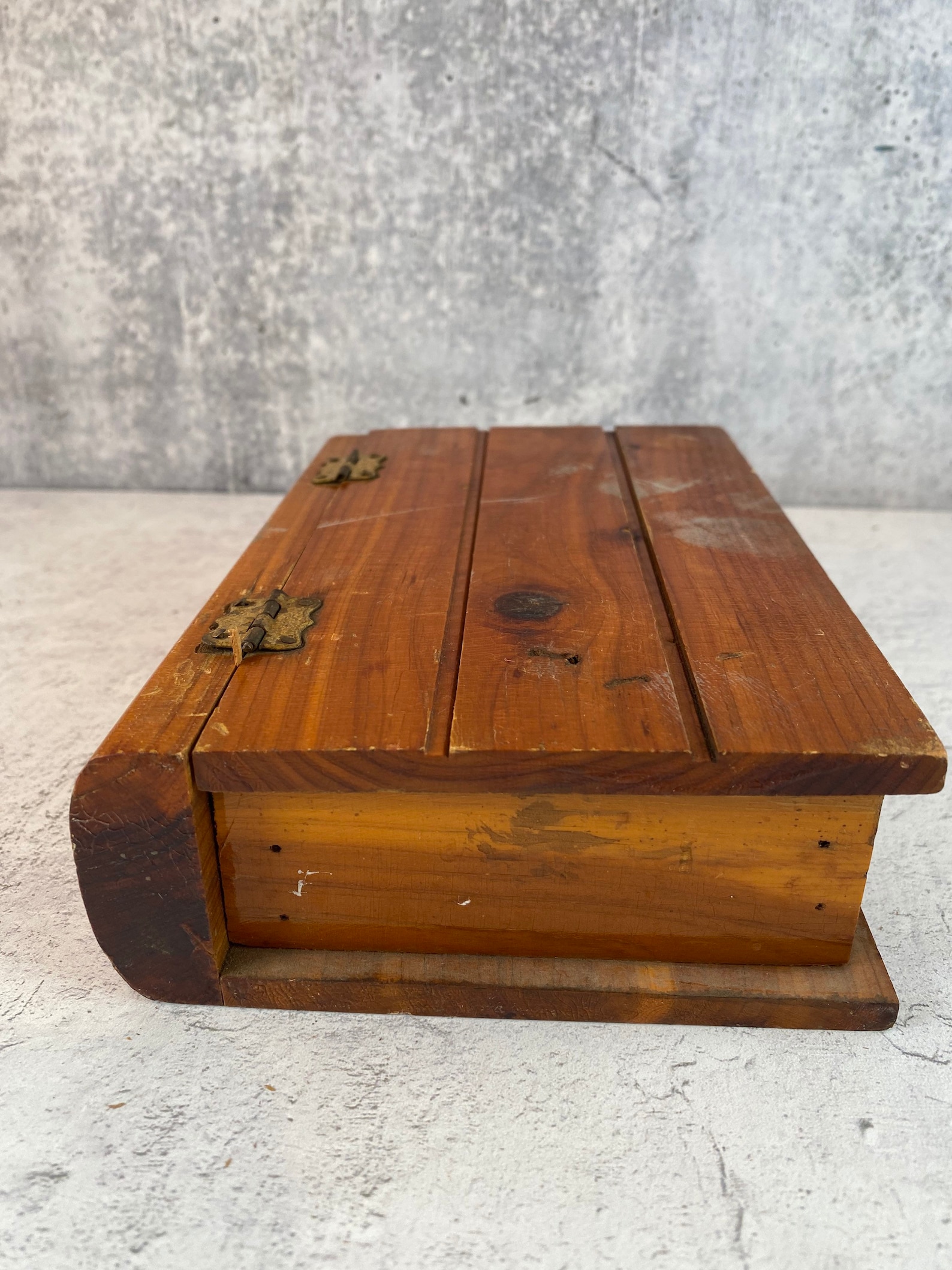 Vintage Wood Book Box Etsy
