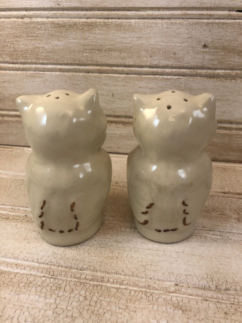 Vintage Ceramic Owl Salt and Pepper Shakers