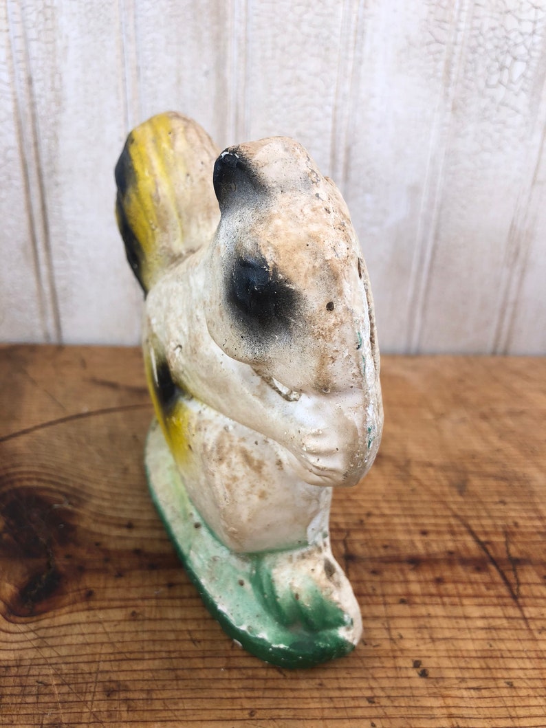 Vintage Plaster Carnivalware Squirrel Figurine