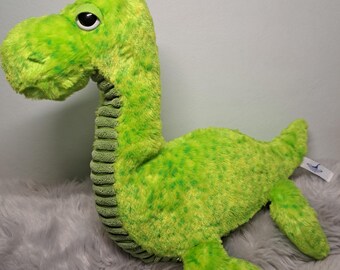 Keel Toys Loch Ness Monster 33cm | Green Nessie Plush Toy | Soft Ribbed Corduroy Belly Dinosaur | Scottish Mythical Keepsake Gift