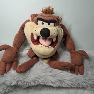 Peluche Taz, diable de Tasmanie vintage - 26 cm (10 pouces) - Produit officiel Looney Tunes Warner Bros. - Nebus Loyalty BV