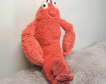 Pelúcia Lagosta Larry da Jellycat (Aposentada) - Tamanho Médio (27cm) | Animal de Pelúcia Colecionável de Criatura Marinha, Brinquedo de Pelúcia em Formato de Lagosta