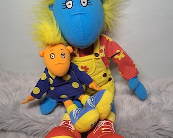 Vintage Tweenies Plush Toys Set – Bella 38cm & Fizz 20cm Hasbro BBC 1999 Retro 90s Kid Collectibles