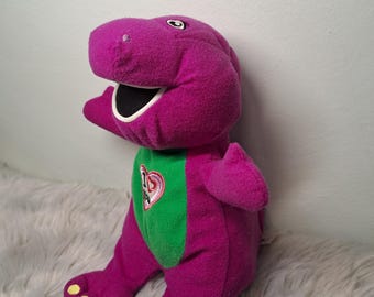 Vintage 2007 Barney the Dinosaur Plush Singing "I Love You" 8" Lyons Partnership Item 51104 Works!